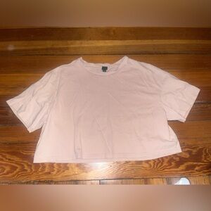 NWOT wild fable pastel pink crop top side XXL